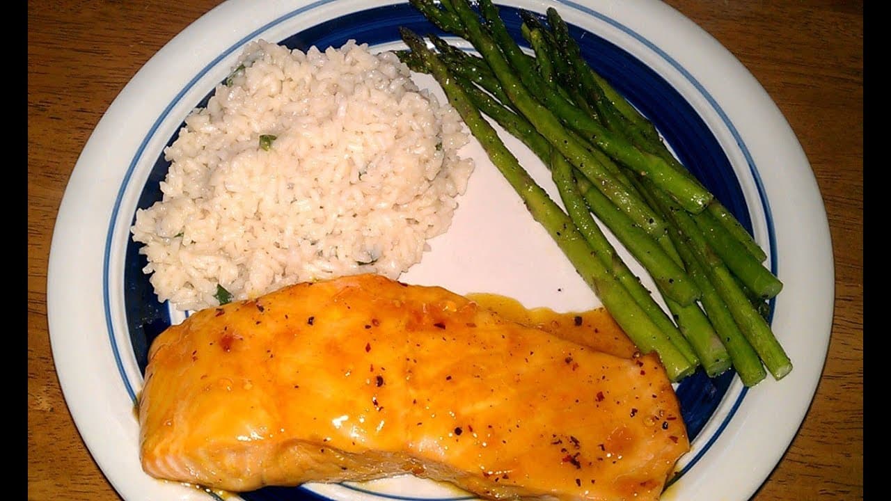 Brandy Glazed Salmon by Lillian C (The Simple Life), a frame from the YouTube video