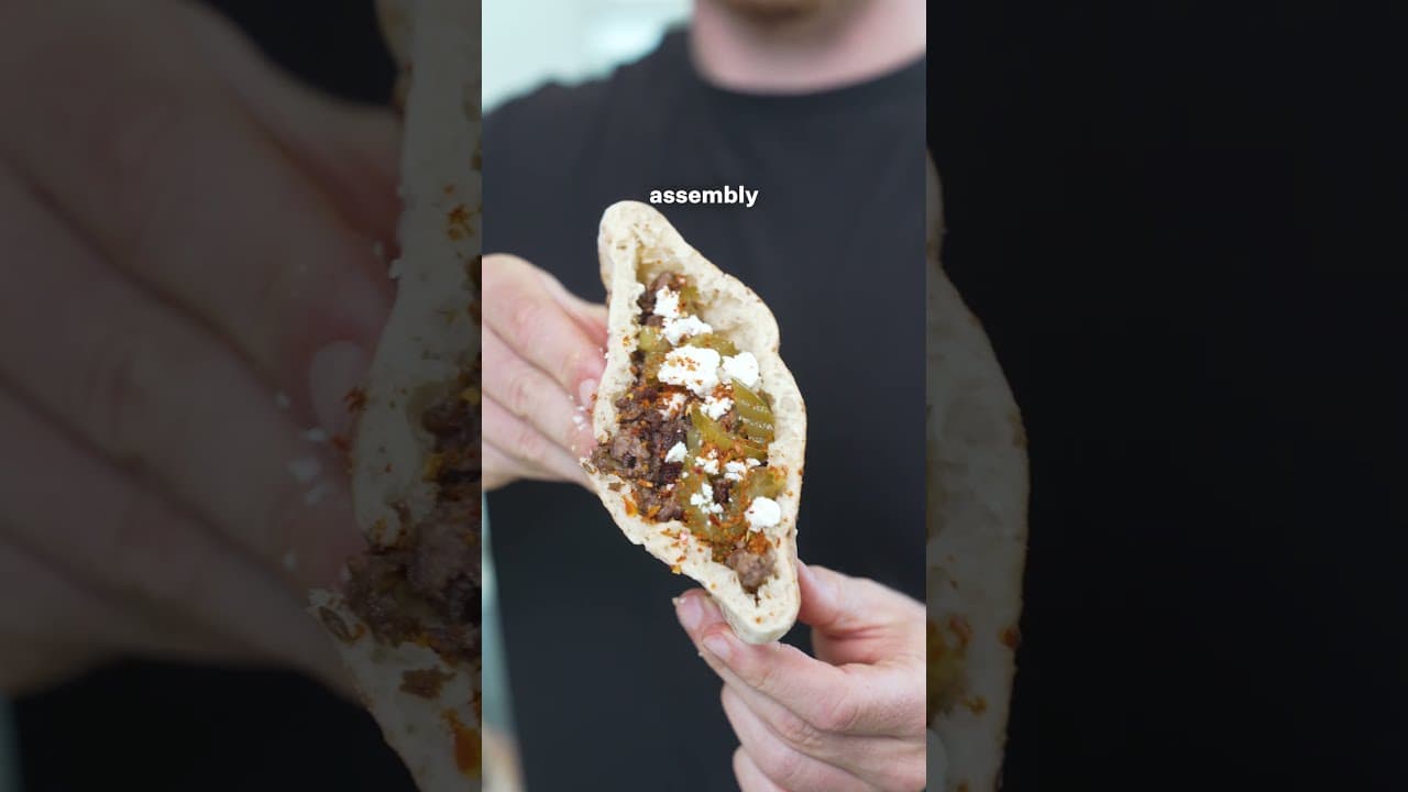 Quick Lamb Pita by Ethan Chlebowski, a frame from the YouTube video