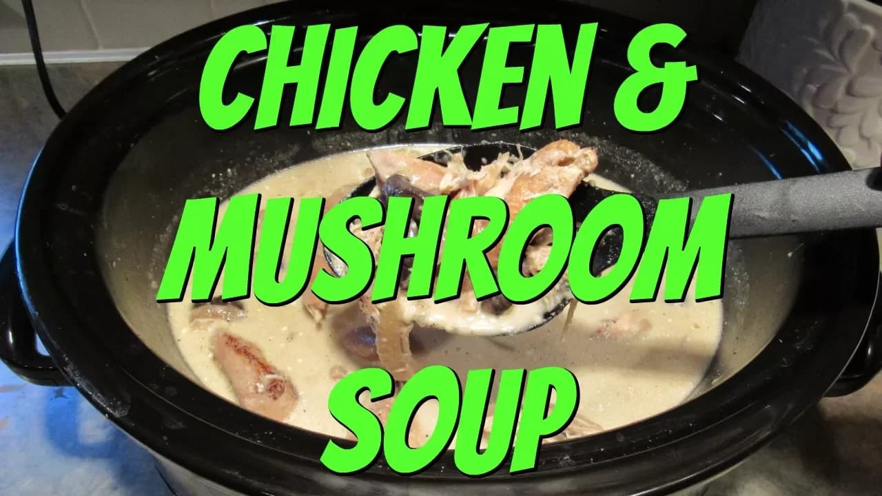 Slow Cooker Chicken and Mushroom Soup by Leigh's Home, a frame from the YouTube video