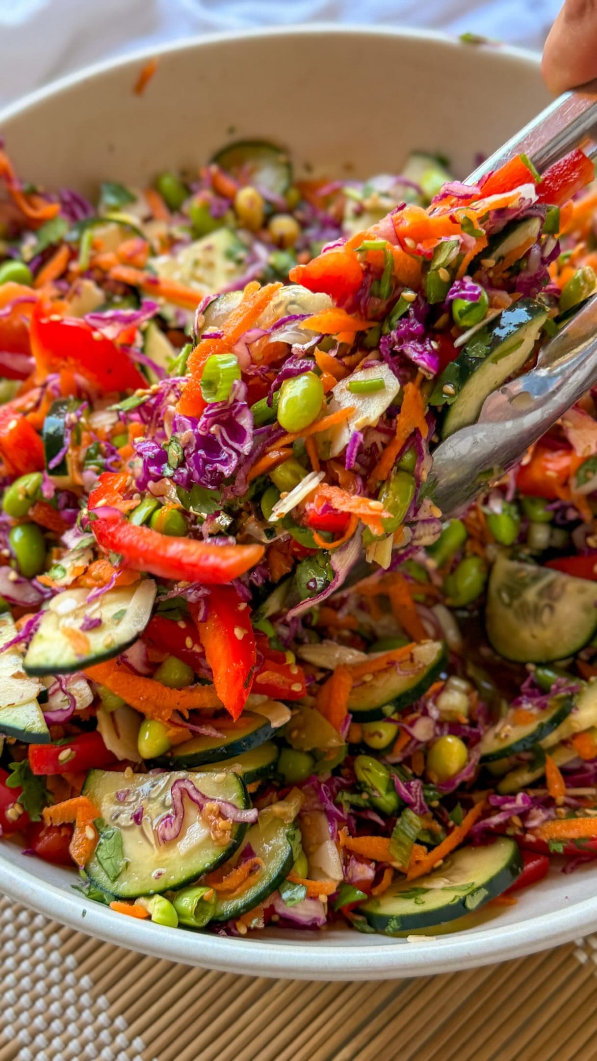 Crunchy Asian Cucumber Slaw