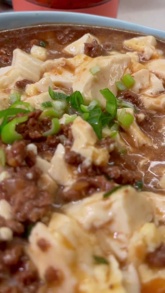 Steamed Egg and Silken Tofu with Beef Mince