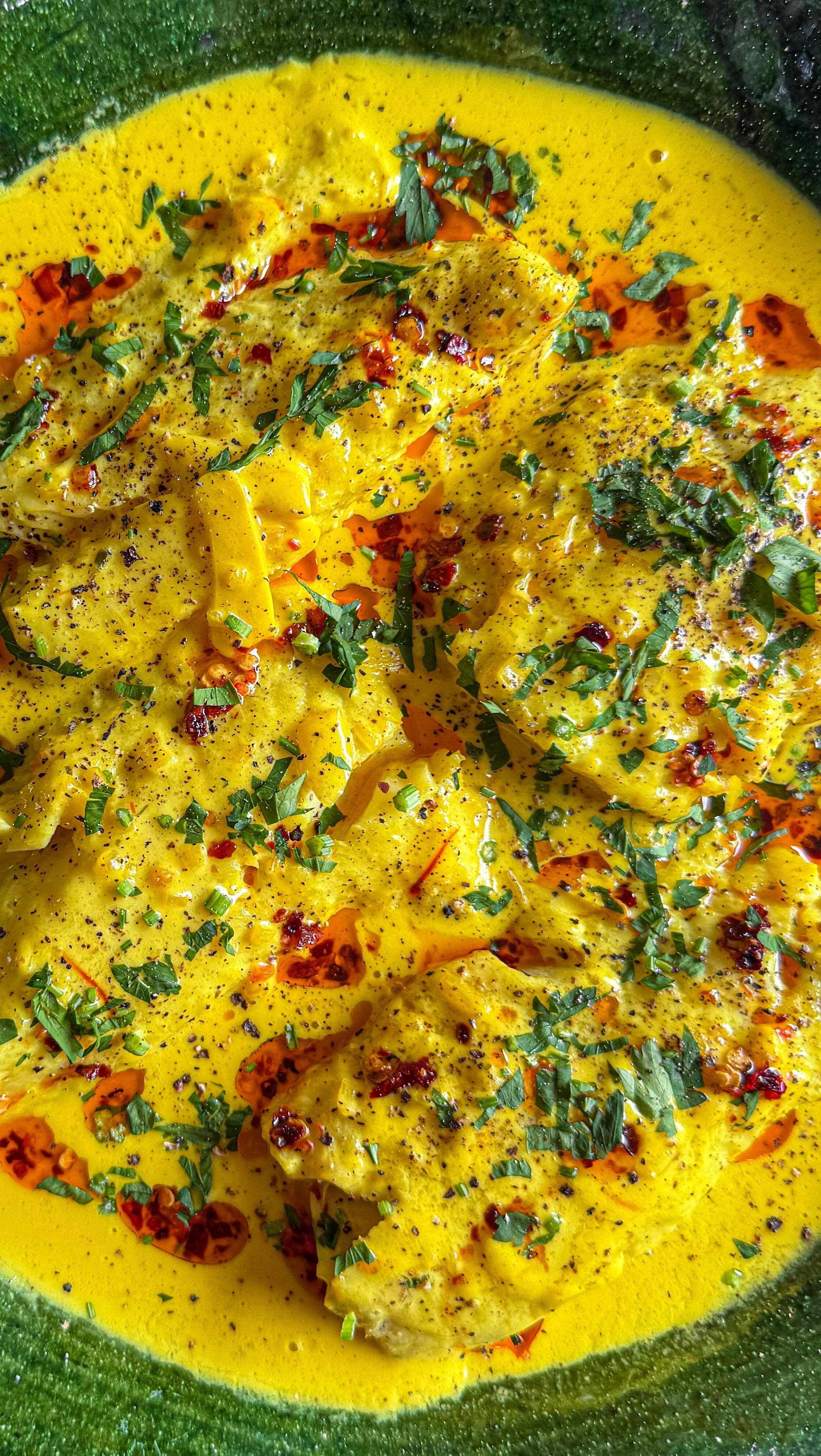Coconut Saffron Poached Fish