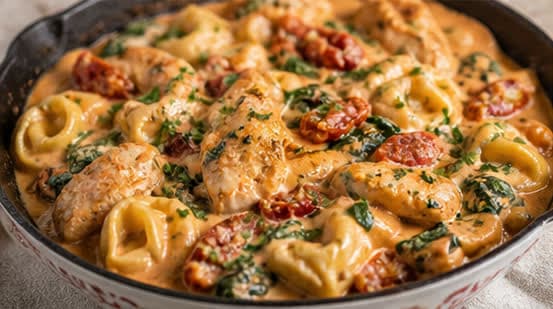 One Pan Marry Me Chicken Tortellini