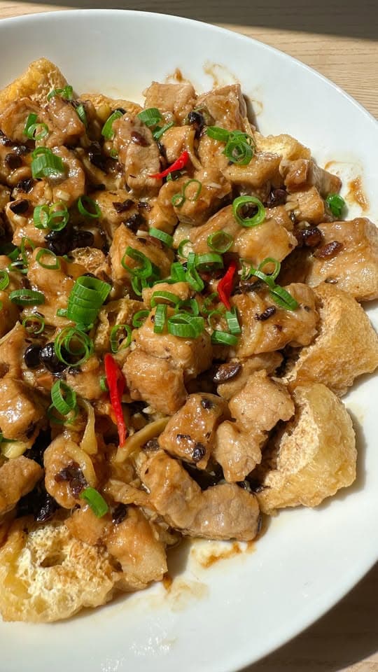Steamed Pork Belly in Black Bean Sauce