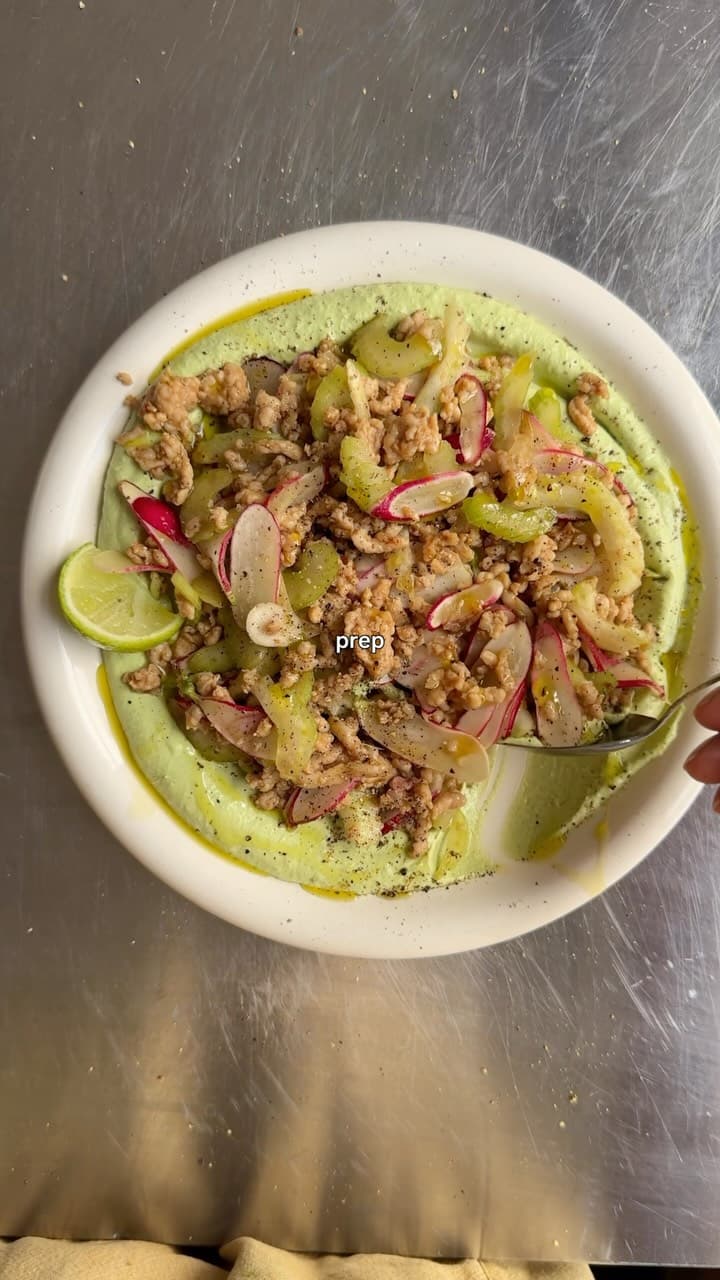 Celery Mint Salad with Creamy Coriander Dip