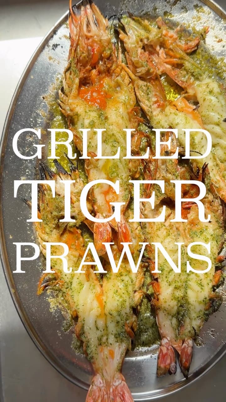 Tiger Prawns with Coriander Lime Chilli Butter