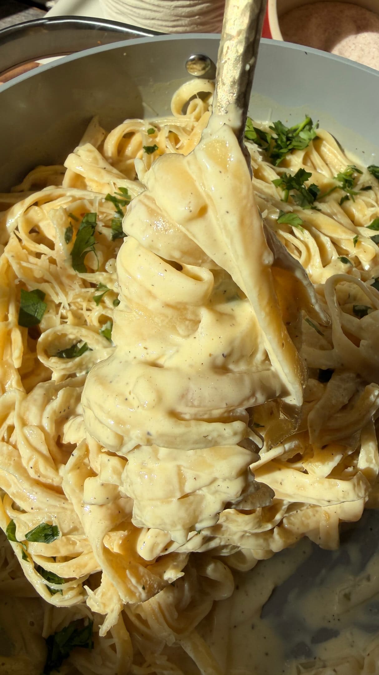 High-Protein Alfredo with Hard-Boiled Eggs