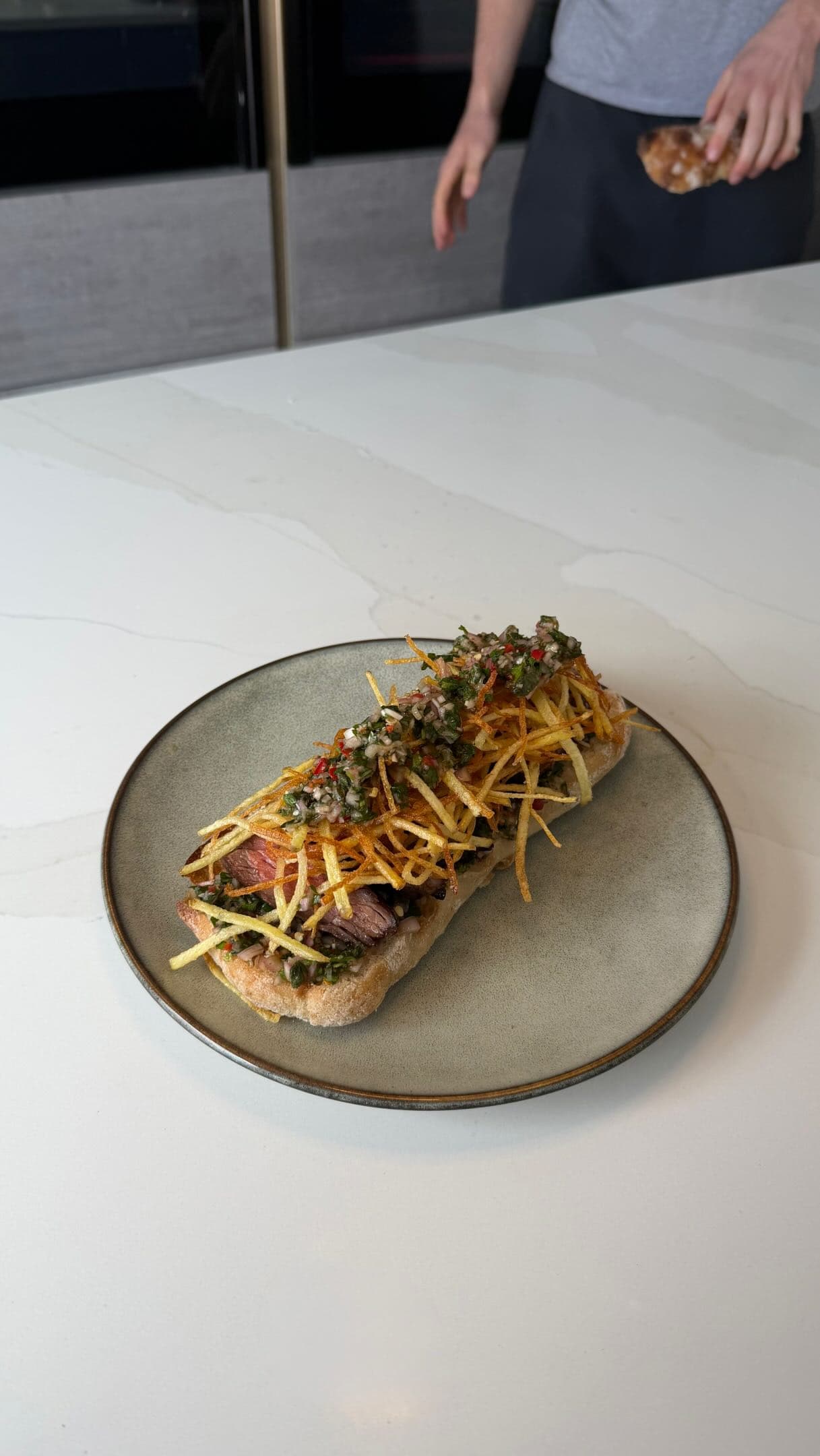 Steak, Fries & Chimichurri Ciabatta