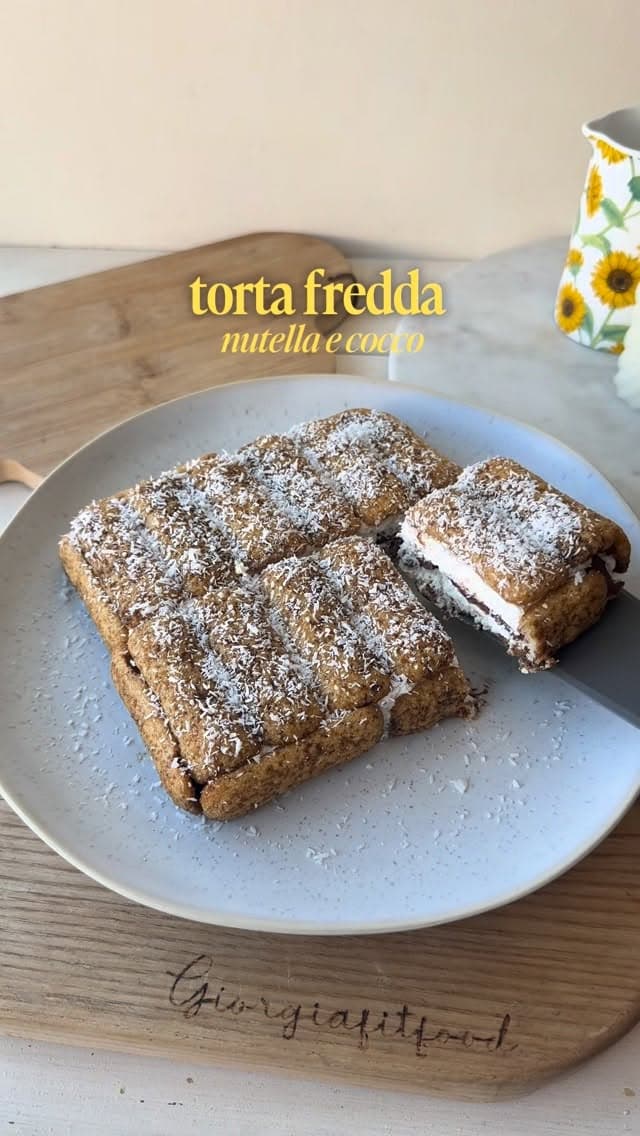Cold Coconut and Nutella Cake