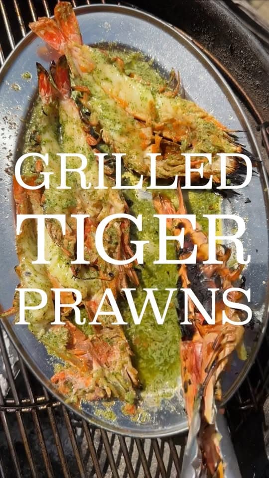 Tiger Prawns with Coriander Lime Chilli Butter