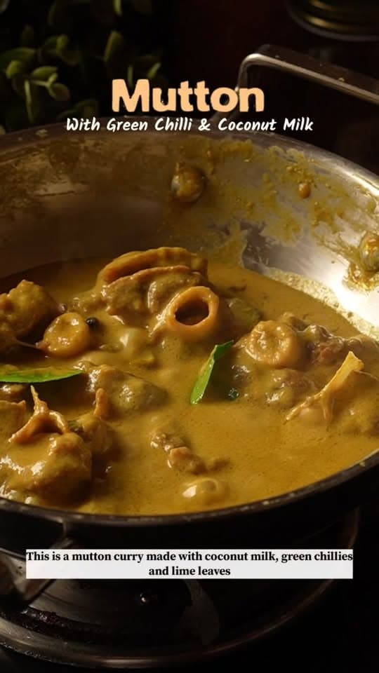 Mutton Curry with Coconut Milk and Green Chilli