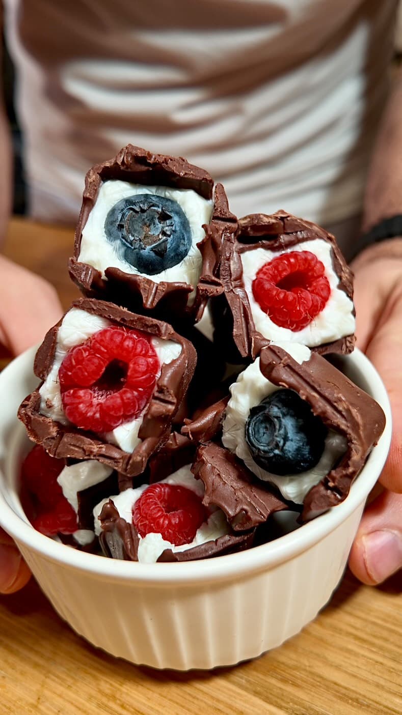 Healthy Chocolate Ice Cream Bombs