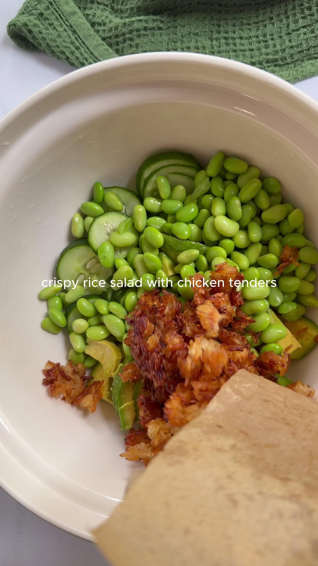 Crispy Rice Salad with Chicken Tenders