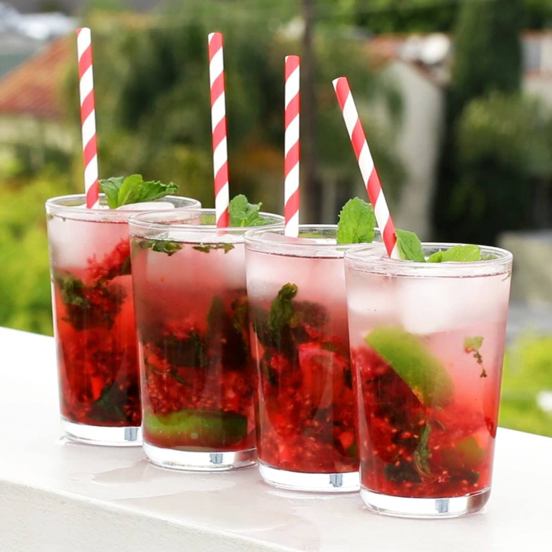 Raspberry Mojito Punch