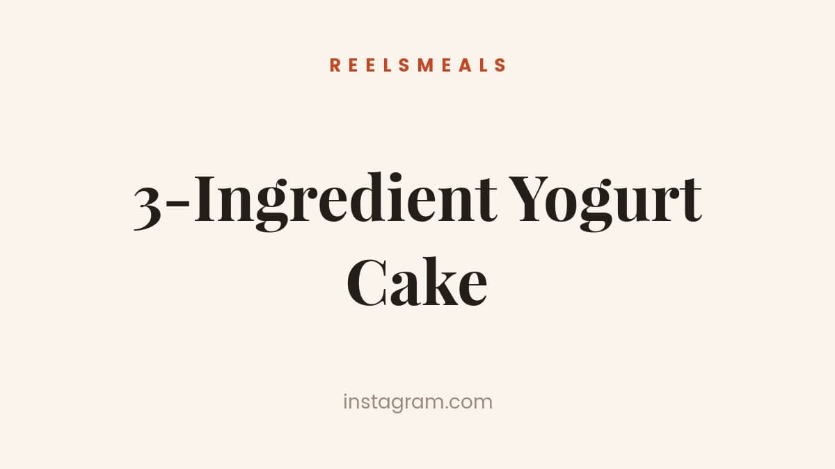 3-Ingredient Yogurt Cake