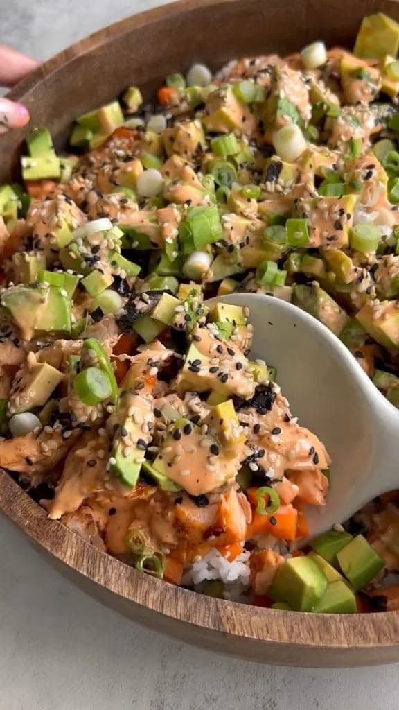 Baked Salmon Sushi Bowl