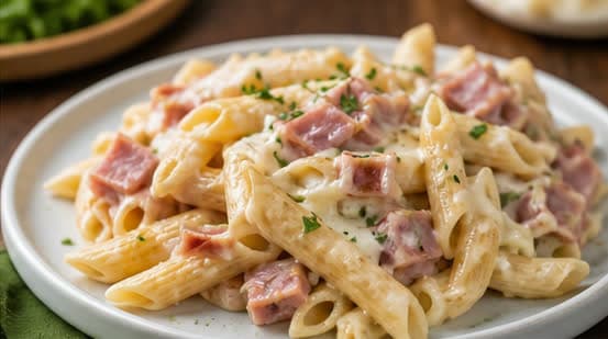 Leftover Ham and Cheese Penne