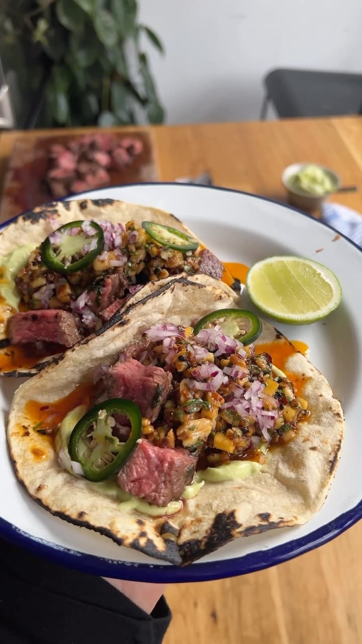 Steak Tacos with Chili Pineapple Salsa