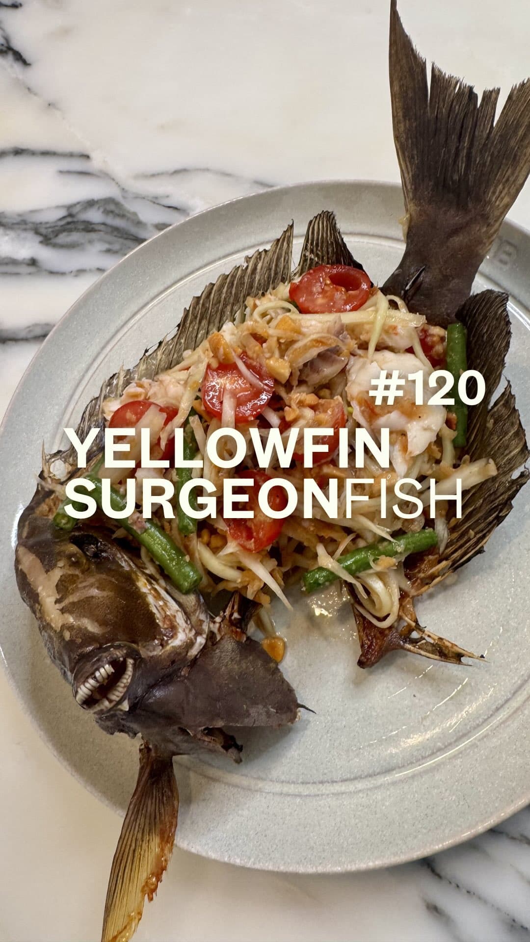 Yellowtail Surgeonfish with Som Tam Salad