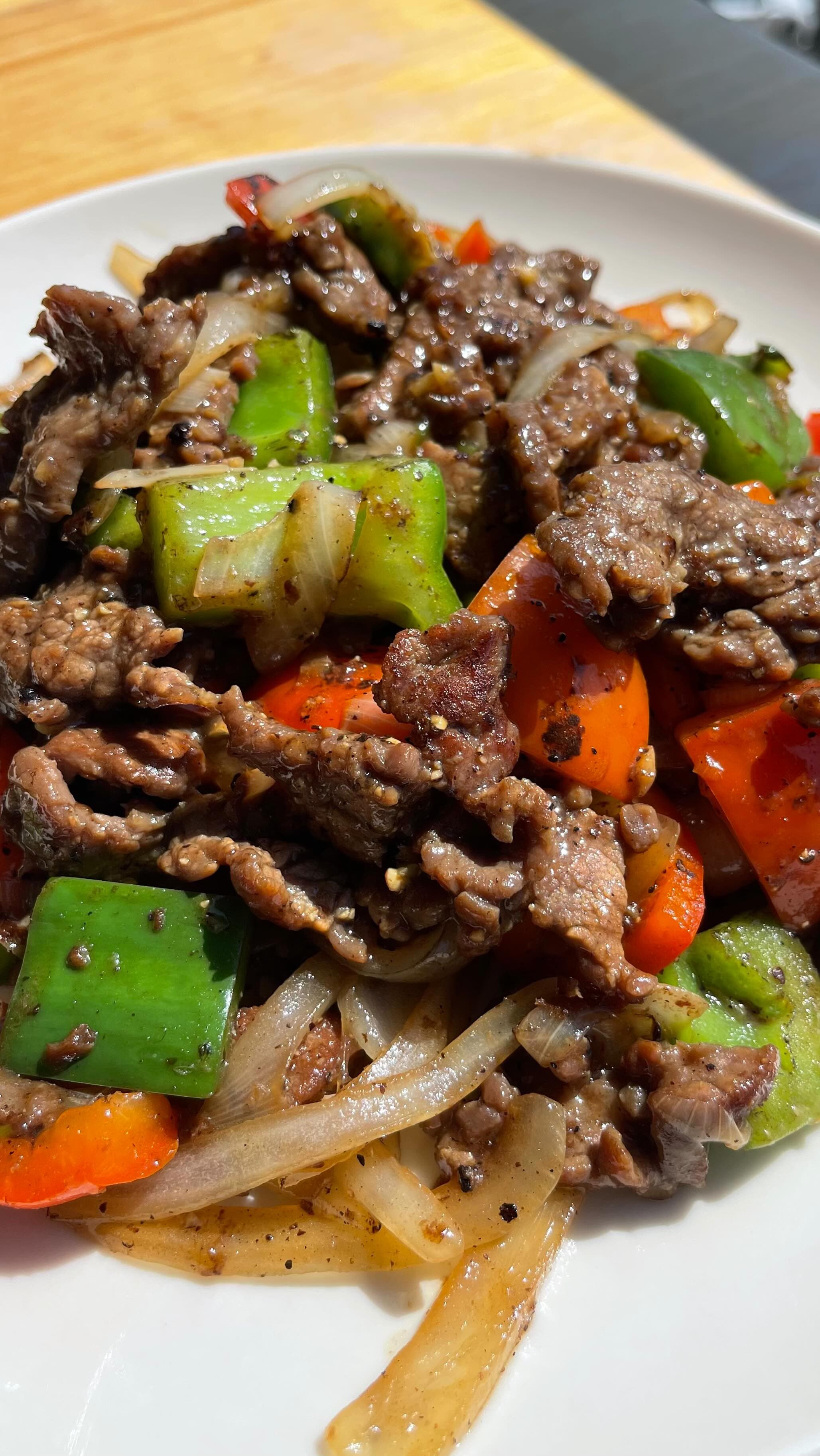 Velveting Beef with Black Pepper Sauce