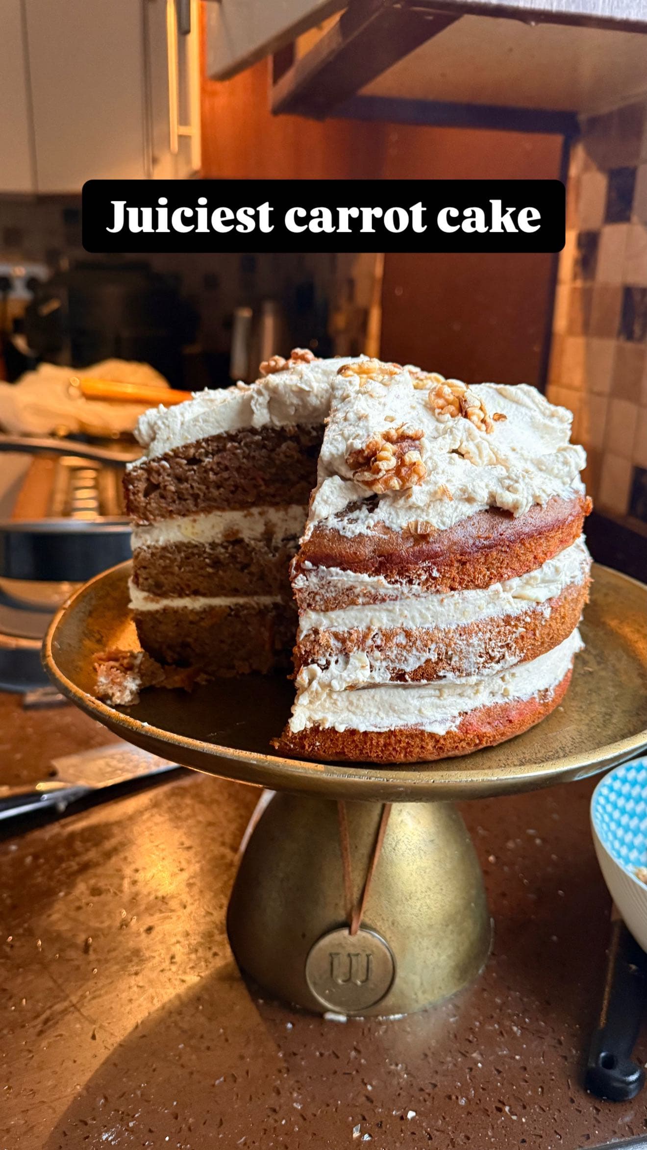 Juicy Carrot Cake with Cream Cheese Frosting
