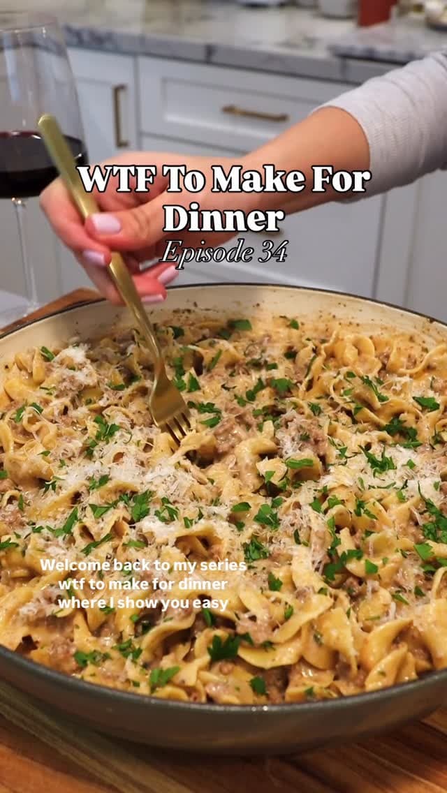 One Pan Beef Stroganoff