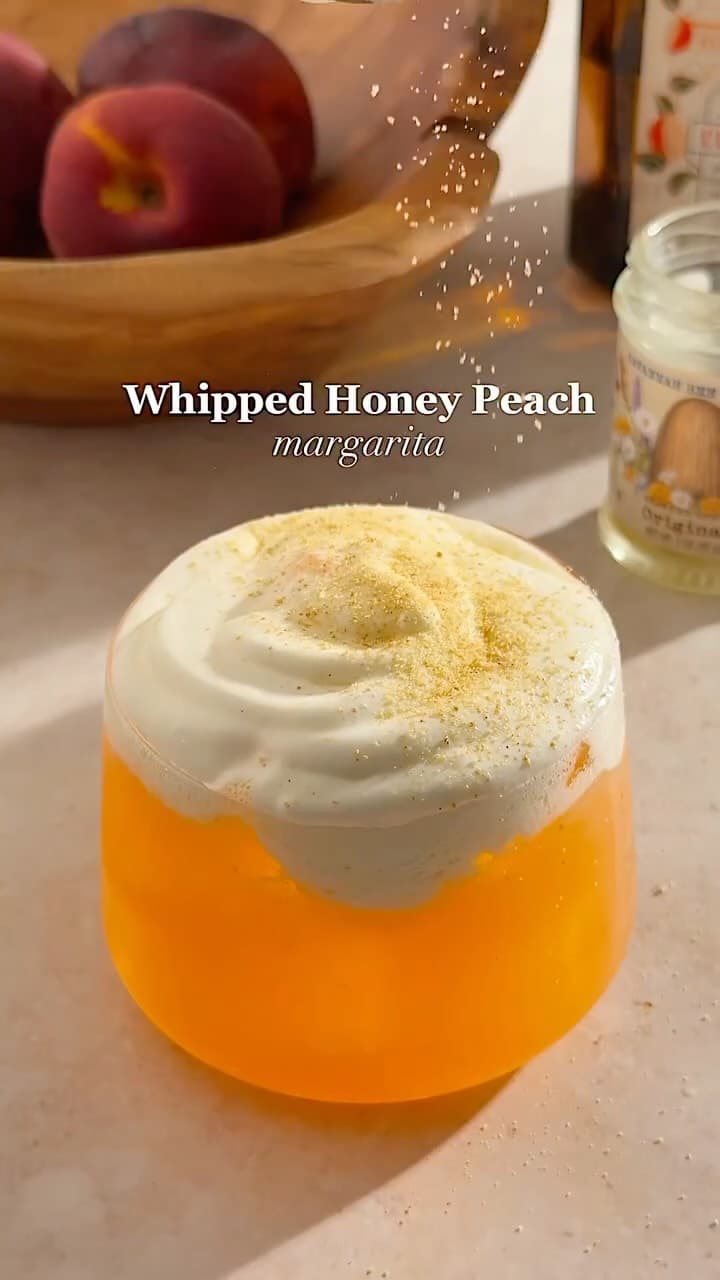Whipped Honey Peach Margarita