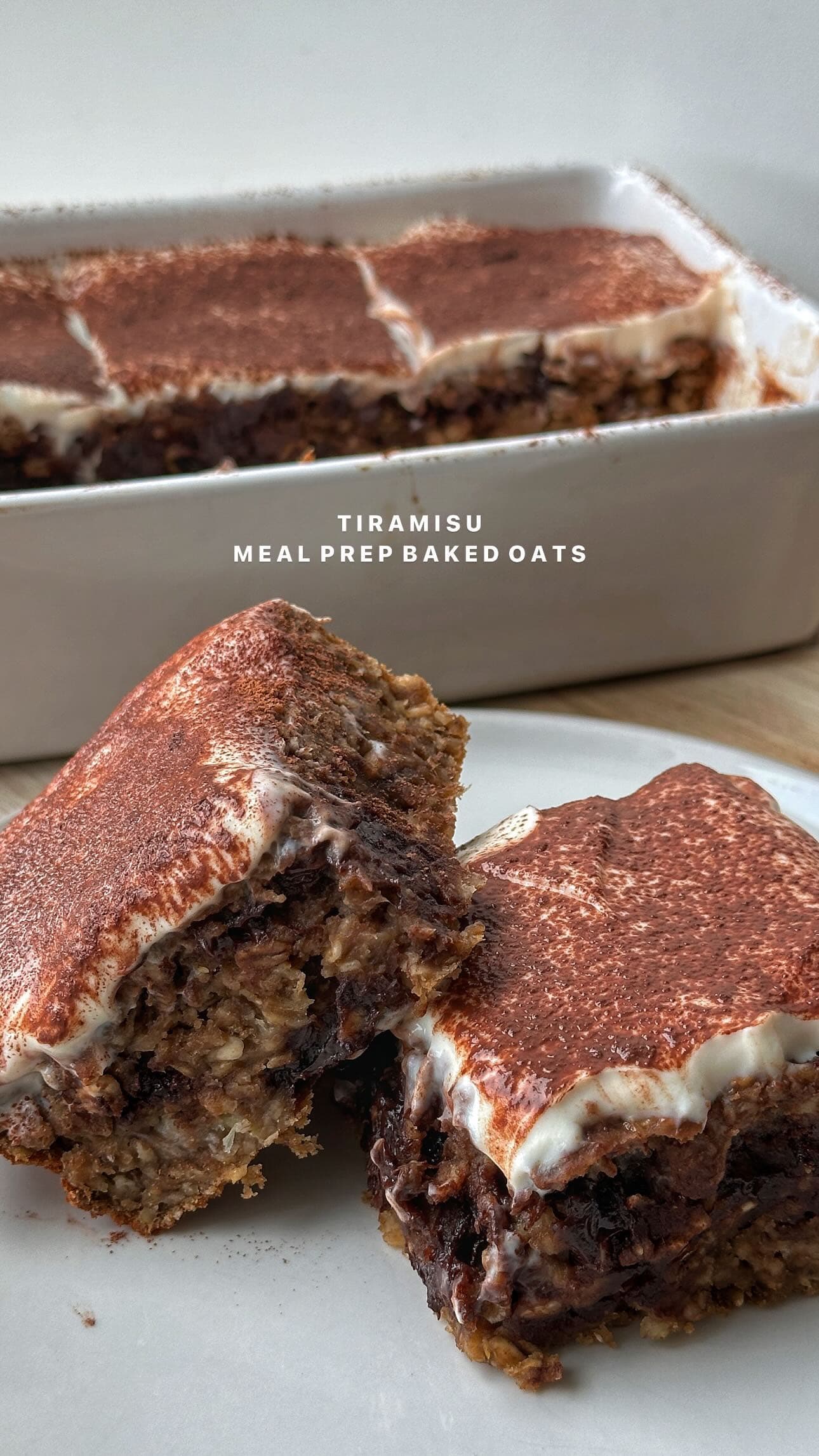Baked Oats Tiramisu