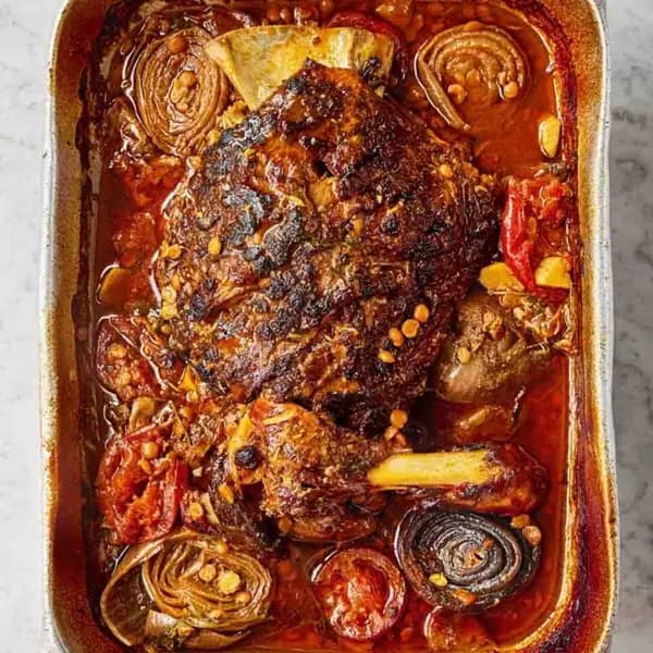 Gnarly lamb madras traybake