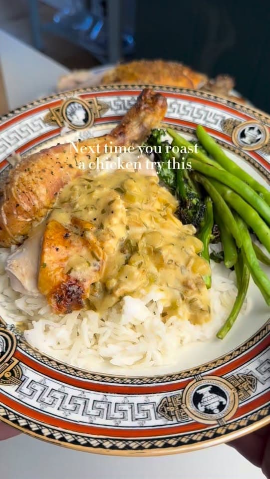 Elegant Roast Chicken with Tarragon Lemon Sauce