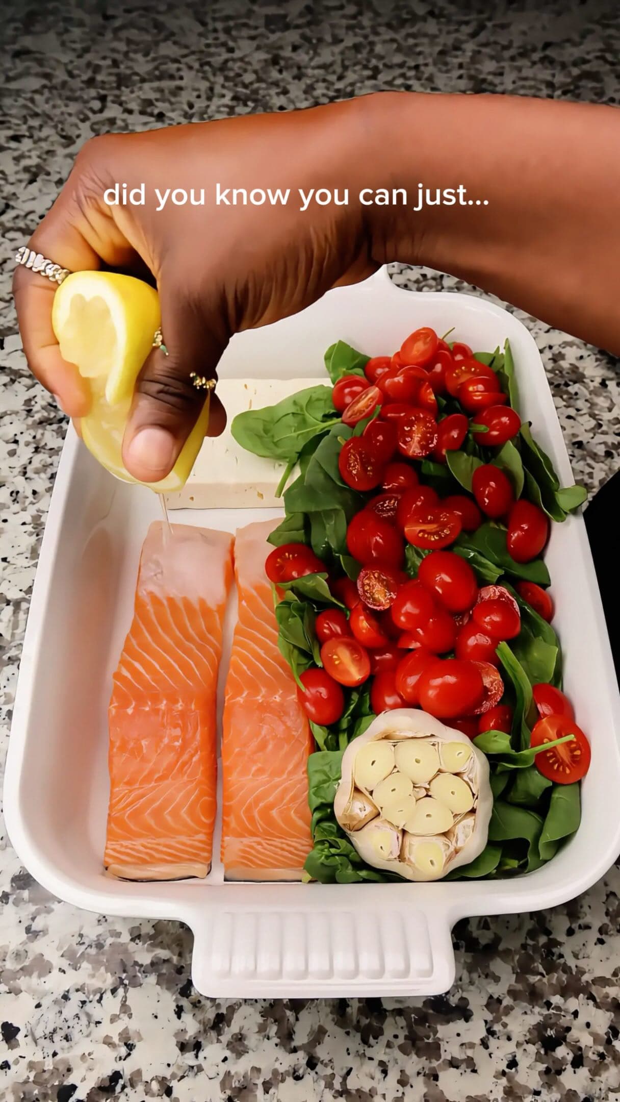 Feta Baked Salmon Pasta