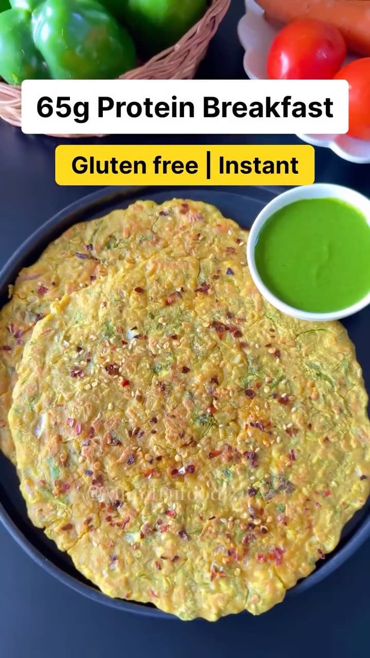 High‑Protein Jowar Chilla with Green Dipping Sauce