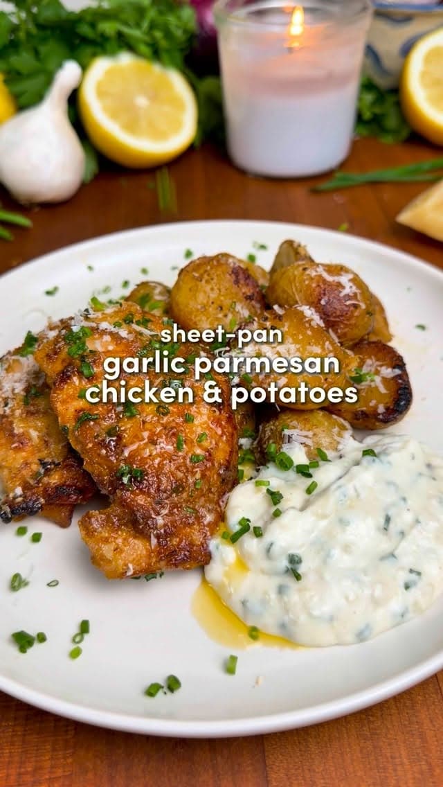 Garlic Butter Parmesan Chicken and Potatoes