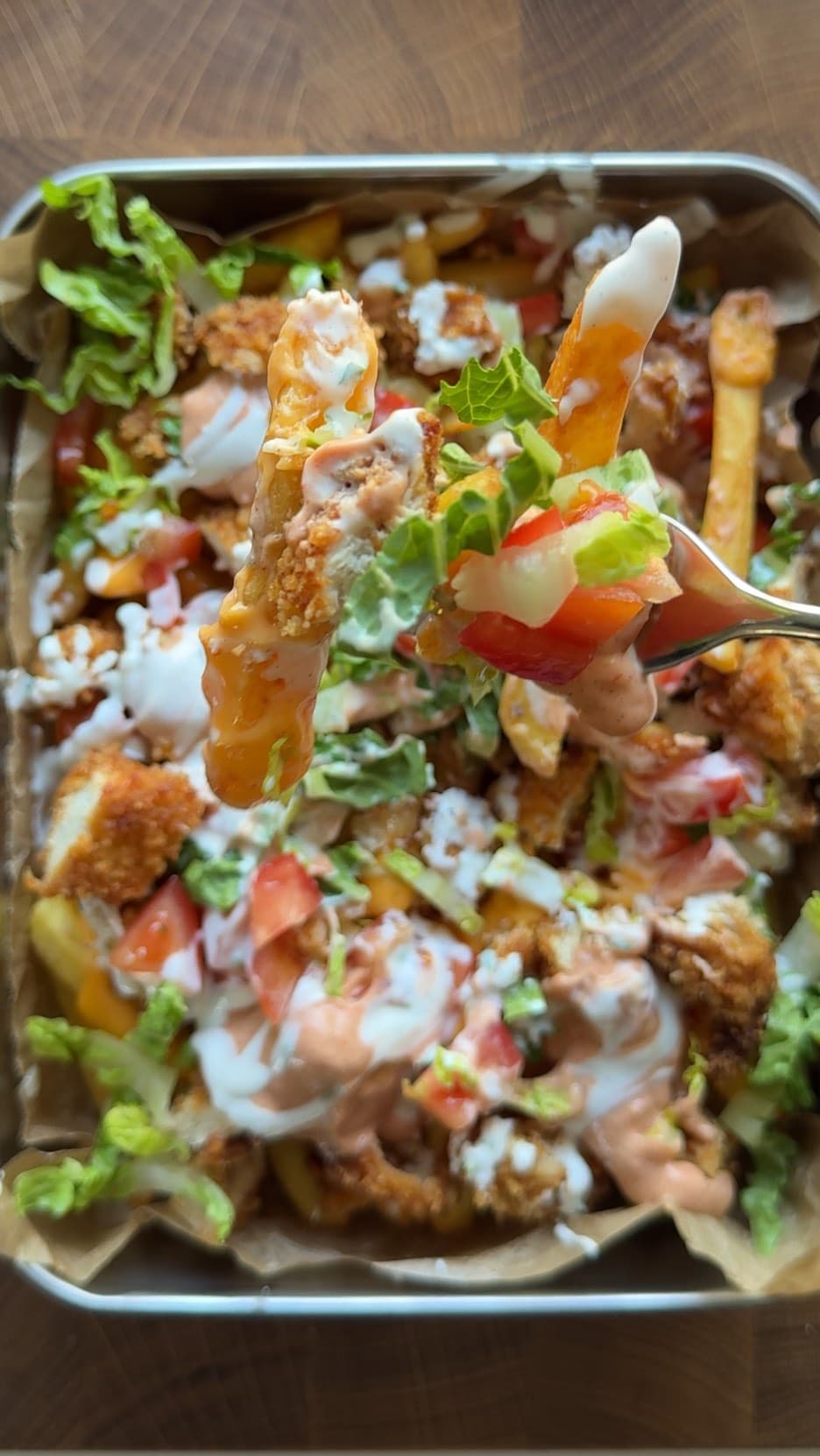 Viral Chicken Burger Bowl Loaded Fries