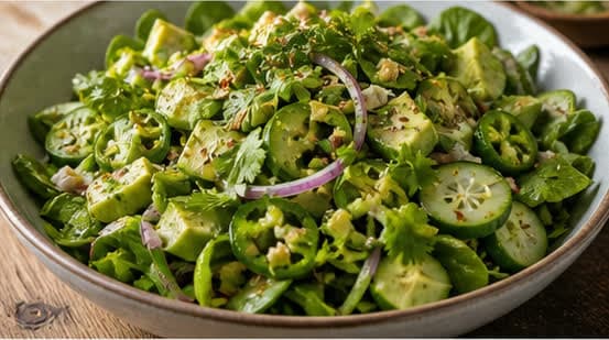 Mexican Green Salad with Jalapeño-Cilantro Dressing