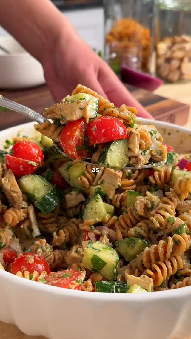 Pesto Pasta Chicken Salad