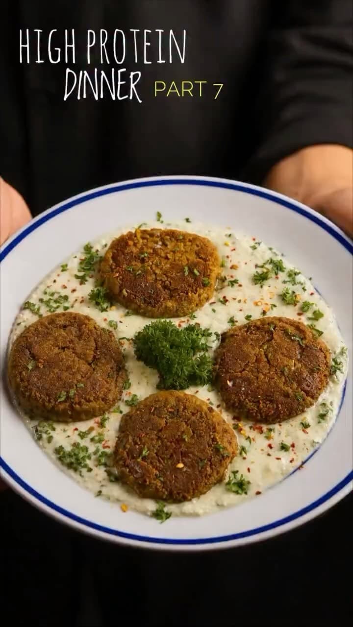 Healthy Kala Chana Kebabs with Creamy Garlic Yogurt Sauce