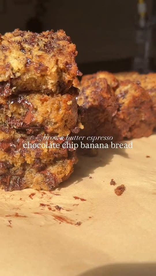 Brown Butter Espresso Chocolate Chip Banana Bread