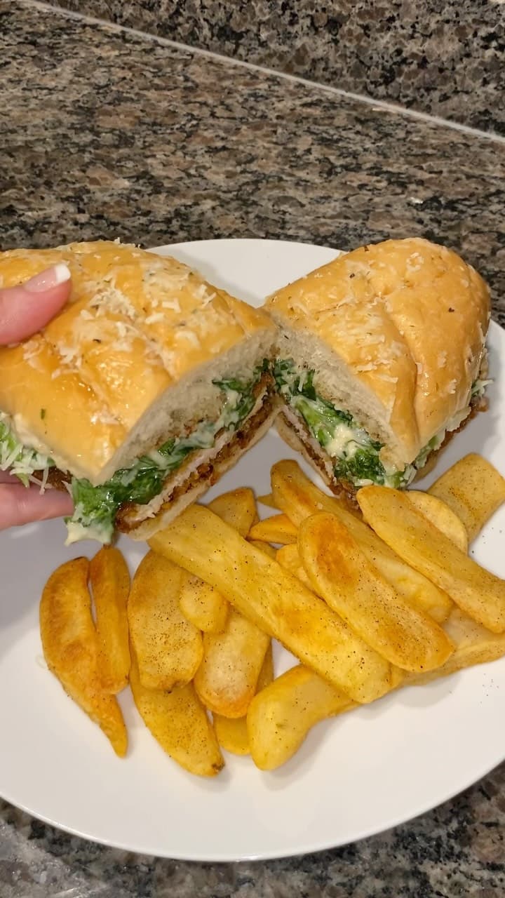 Crispy Chicken Caesar Salad Sandwich