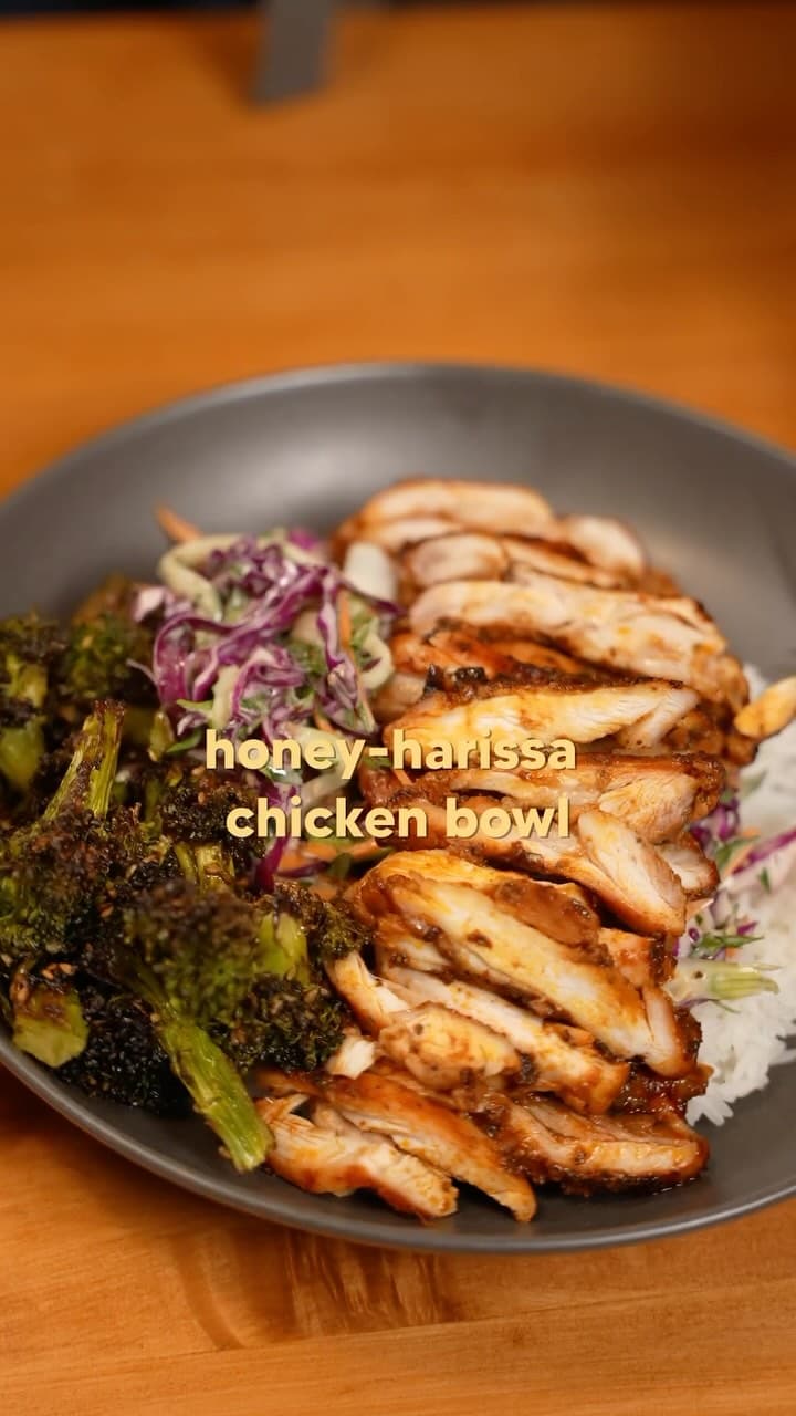 Spicy Chicken with Za'atar Roasted Broccoli and Sesame‑Ginger Slaw