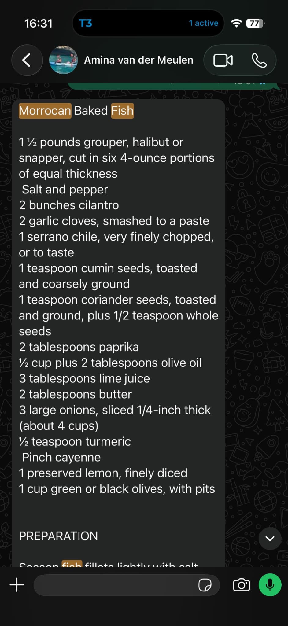 Moroccan Baked Fish