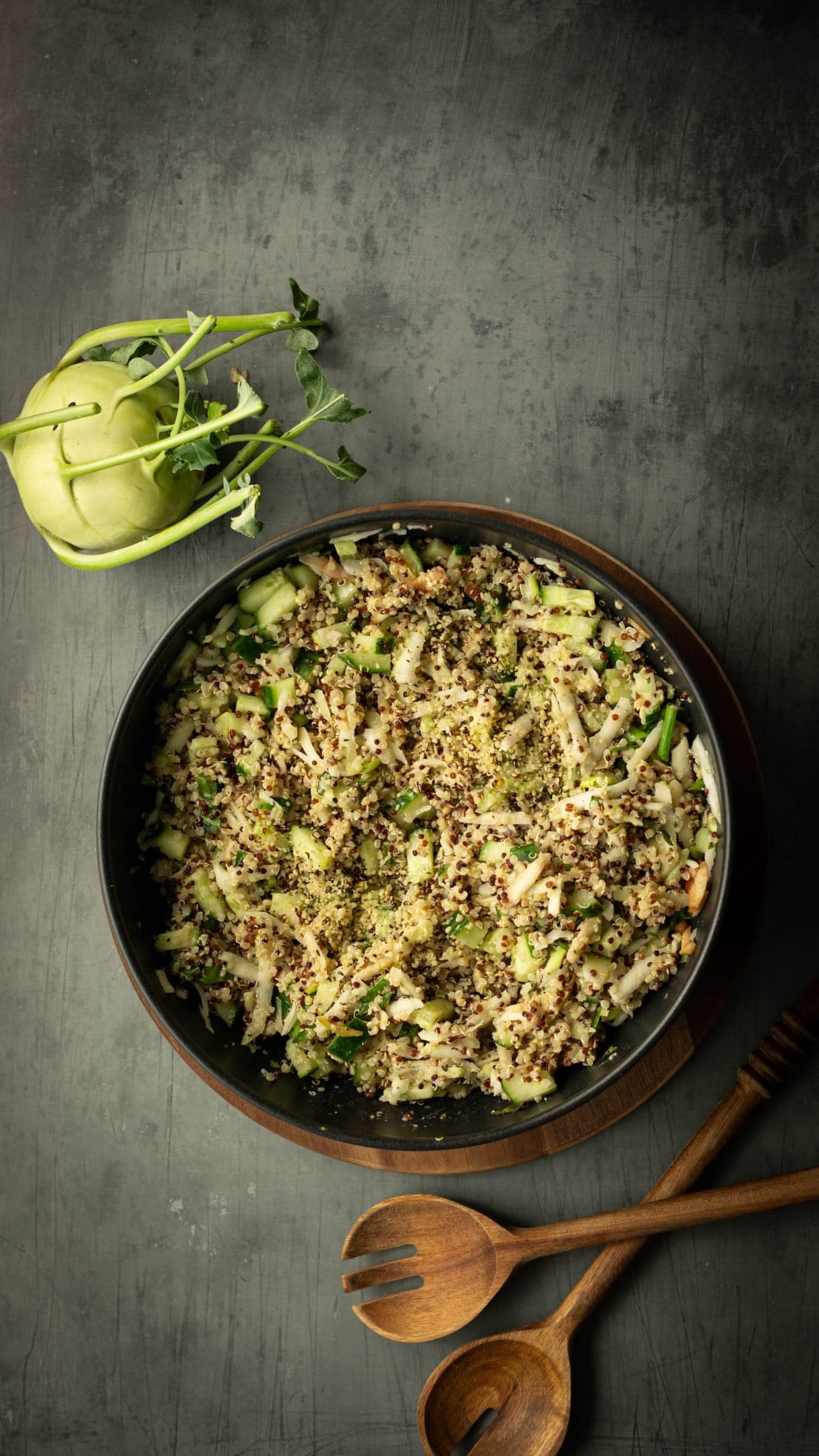 Quinoa Cucumber Apple Salad with Creamy Dressing