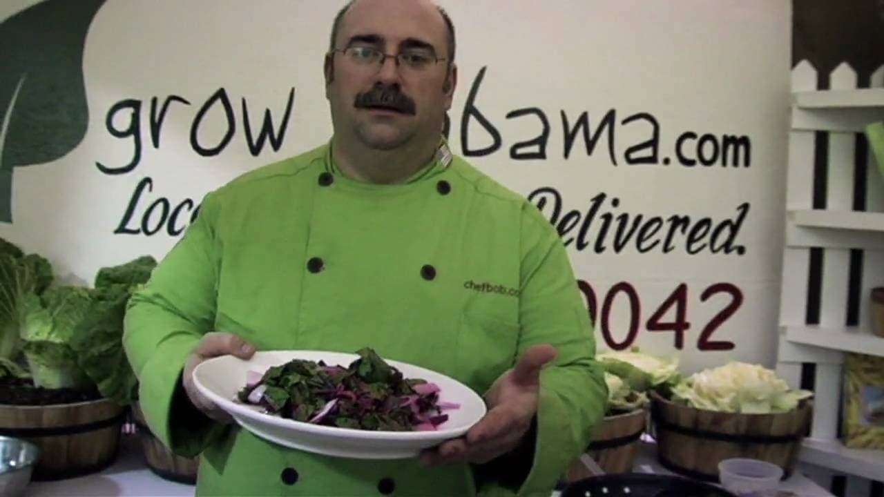 Sautéed Beet Greens with Red Onion and Red Wine Vinegar