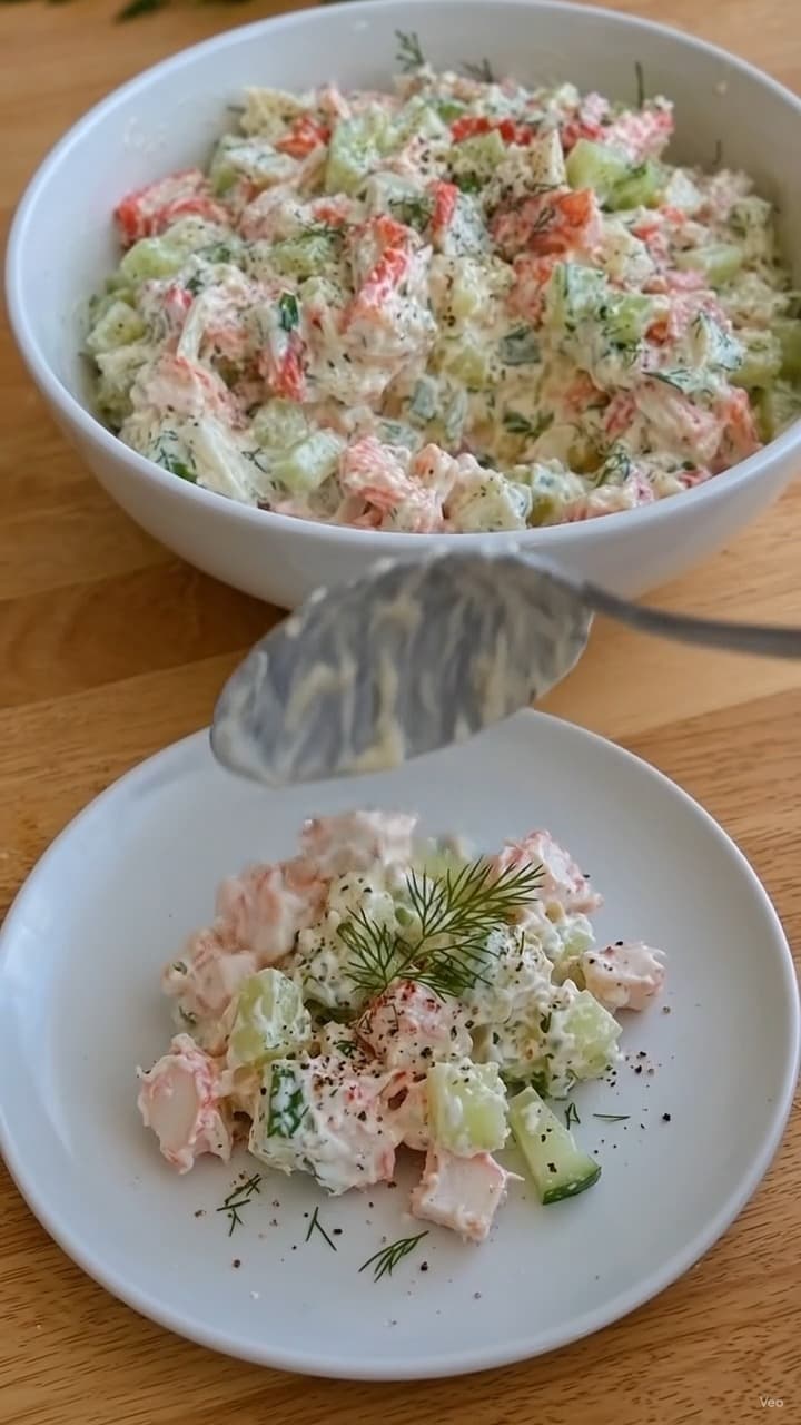 Creamy Crab & Cucumber Salad