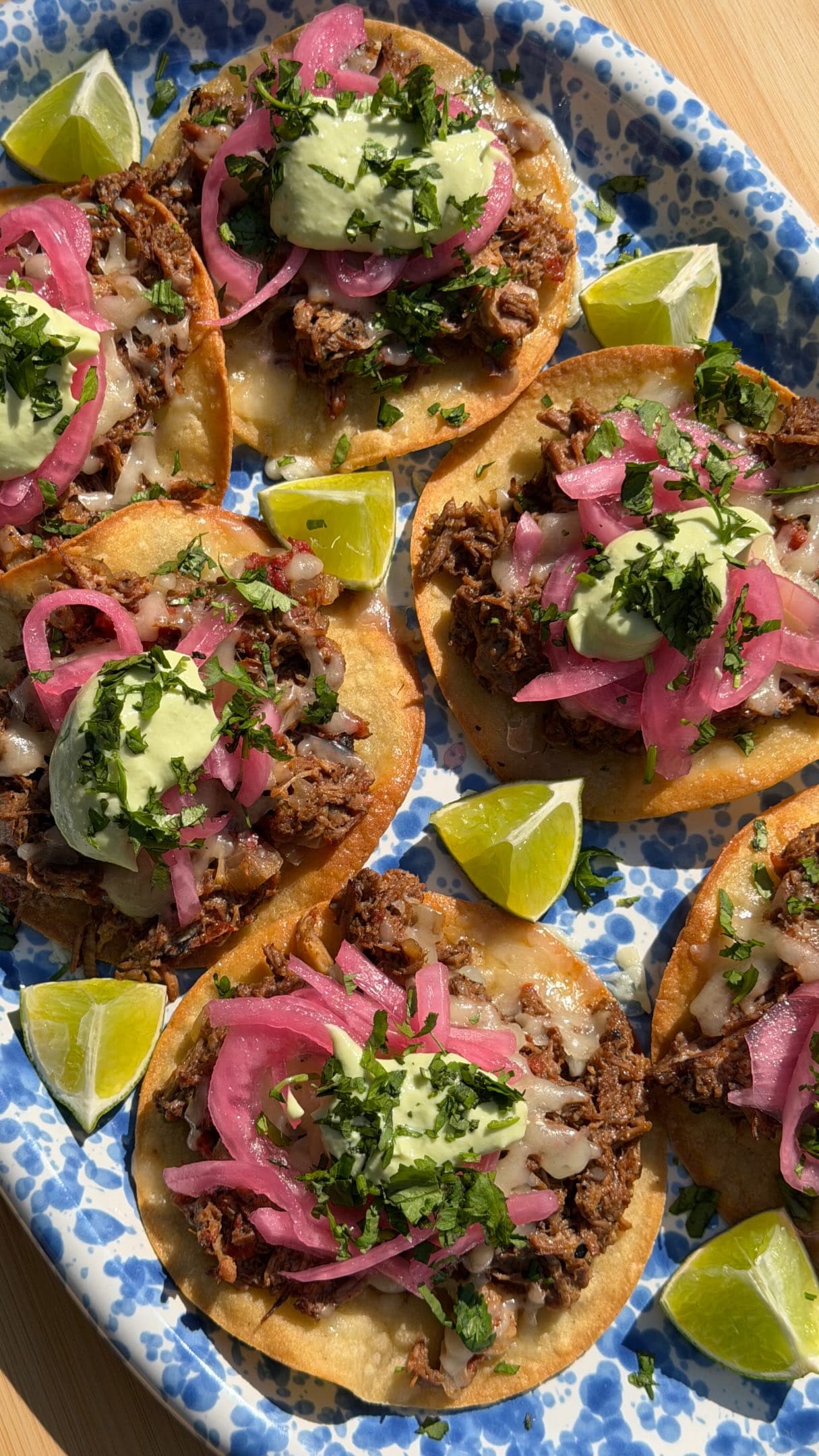 Crockpot Birria Tostadas