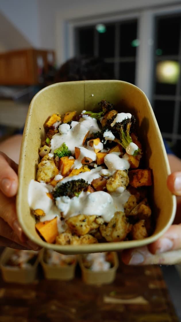Air Fryer Sweet Potato Chicken Bowls by Matt Walter, a frame from the Instagram video