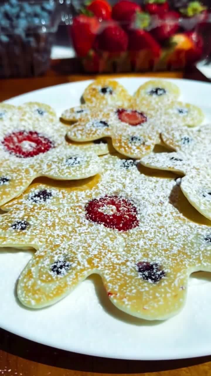 Berry Easy Pancake Flowers