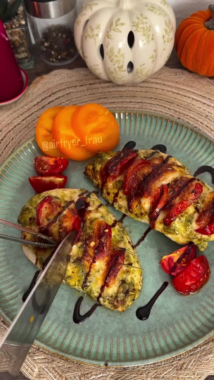 Caprese Chicken in the Air Fryer