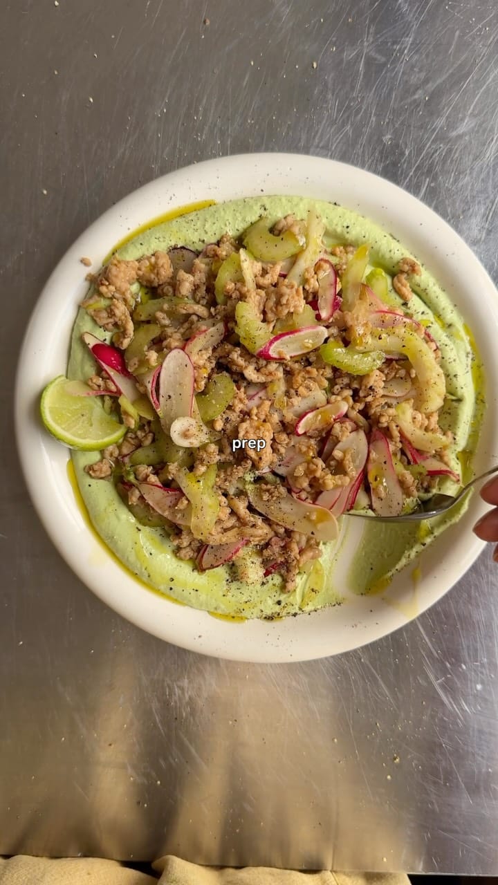 Celery Mint Salad with Creamy Coriander Dip