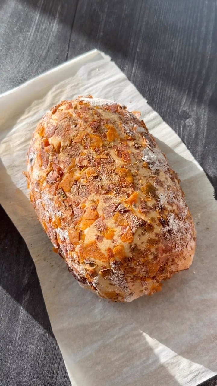 Sweet Potato Sourdough with Dried Sweet Potato Skins – 125-Minute Recipe